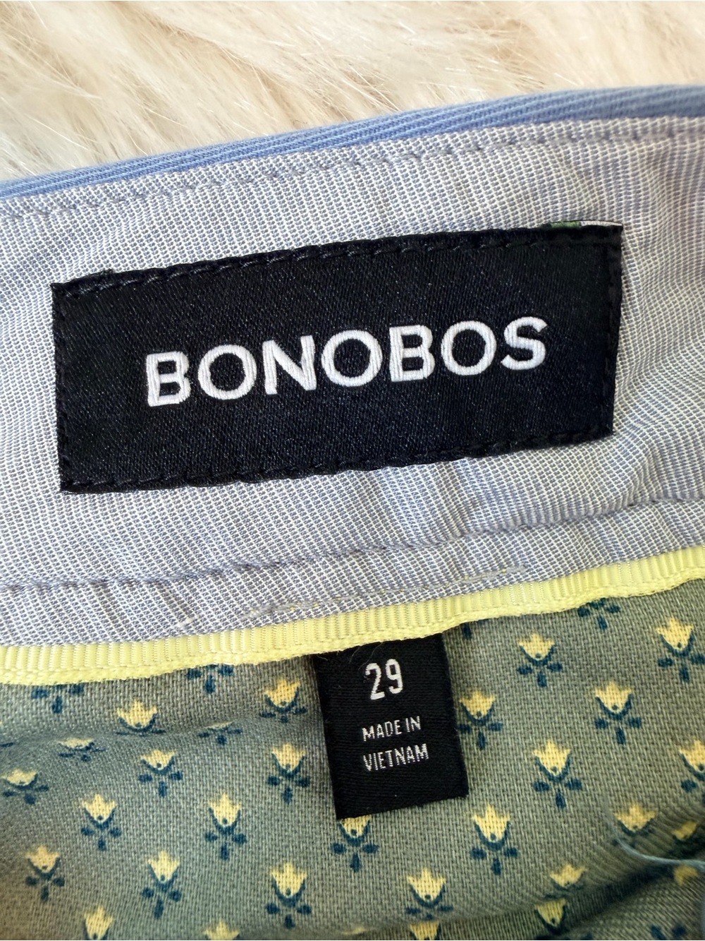 Bonobos Slim Fit Chino Shorts Blue | Men’s 29 | 5” Inseam | Excellent Condition - Picture 3 of 5